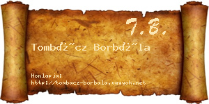 Tombácz Borbála névjegykártya