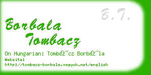 borbala tombacz business card